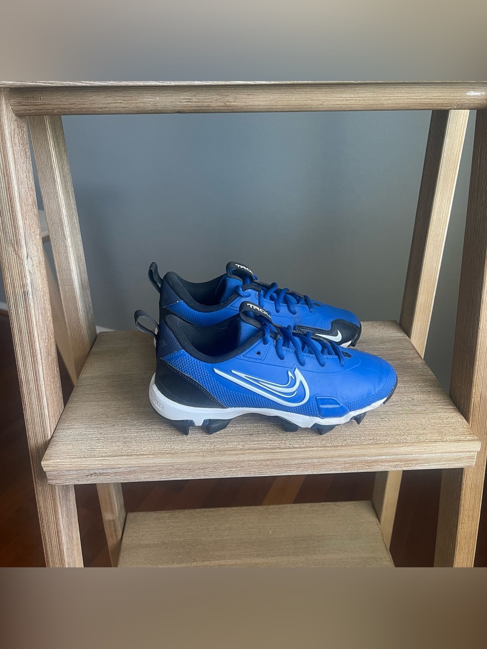 Nike Force Trout 9 Keystone Baseball Cleats Royal Blue White Kids Youth Size 2.5